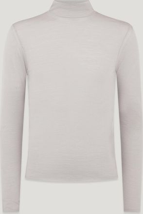 Belstaff Tait Fitted Roll Neck Womens Wool Cashmere Blend Cement Grey Size XS