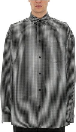 Balenciaga Heren, Overhemden, Zwart, Maat: M Katoen