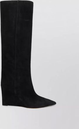Jimmy Choo London suede high wedge knee-high boots