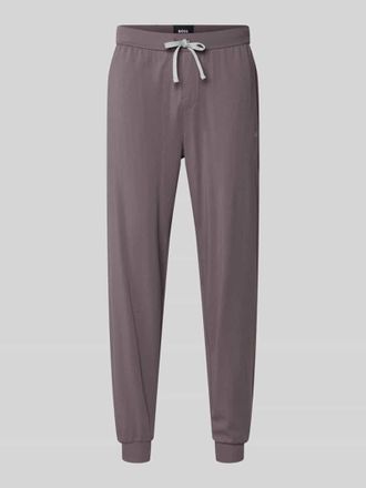 HUGO BOSS Regular Fit Sweatpants aus Baumwoll-Mix in Taupe, Gr&ouml;&szlig;e XXL