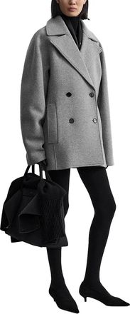 Toteme Rounded Peacoat Coat - Gray