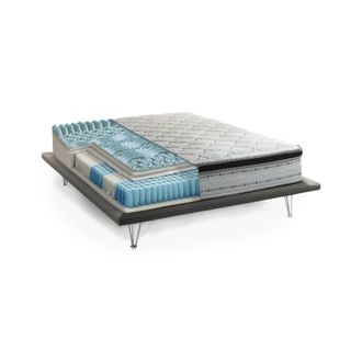 Talamo Italia Dmora - Colch&oacute;n Doble Dmadonn, Revestimiento Desenfundable De Memory Foam+gel Y Muelles Ensacados, 100% Made In Italy, Anti&aacute;caros E Hipoalerg&eacute;nico, 16