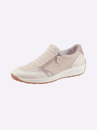 Casual Looks Slipper CASUAL LOOKS, Damen, Gr. 36, beige, Glattleder, Lackleder, Veloursleder, Schuhe Slipper
