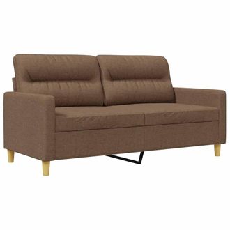 vidaXL Sof&aacute; De 2 Plazas De Tela Marr&oacute;n 140 Cm Vidaxl
