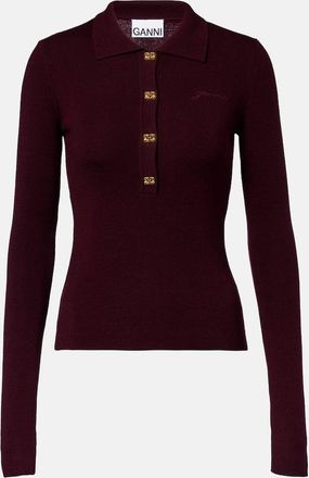 Ganni Wool polo sweater
