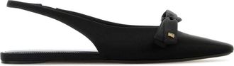 Balenciaga Womens Black Satin Ballerinas Textile - Size EU 38
