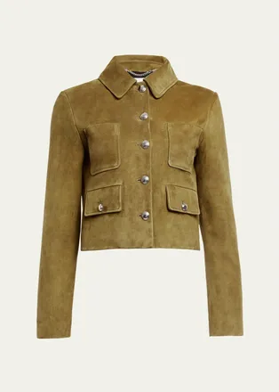 Altuzarra Astley Single-Breasted Suede Jacket