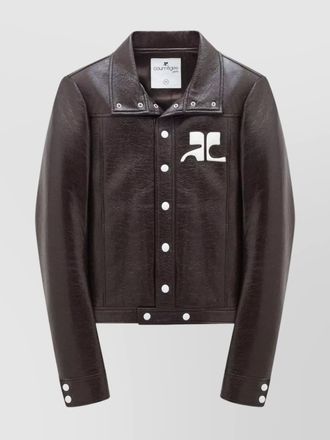 Courr&egrave;ges faux-leather jacket