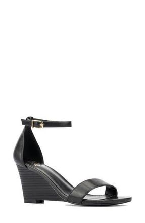 New York & Company Sharona Wedge Sandal in Black at Nordstrom Rack, Size 8.5