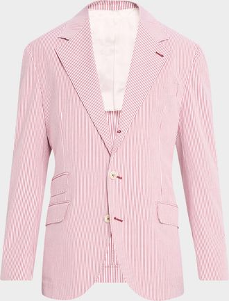 Brunello Cucinelli Men & apos;s Cotton-Blend Single-Breasted Jacket