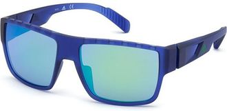 Adidas Sport SP0006 91Q Mens Sunglasses Blue Size 57