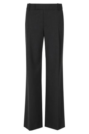 Federica Tosi Anthracite Frescolana Darts Straight-Leg Polyester-Blend Pants