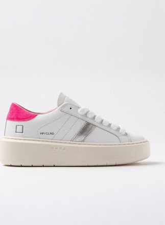 D.A.T.E. hill low platform colored white-fuxia