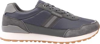 Kappa Lage su&egrave;de sneakers voor heren met Draydon-logo (Donkergrijs)