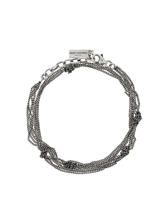 Saint Laurent multi-chain knot bracelet - Metallic