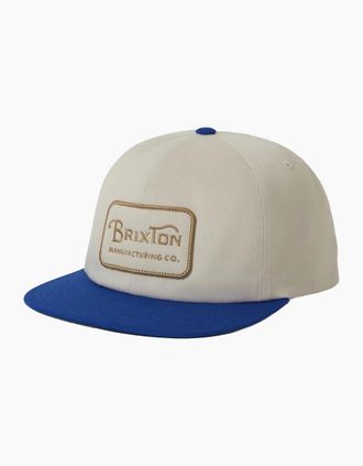 Brixton Mens Brixton Mens Grade Snapback Baseball Cap - Whitecap Royal - Size: ONE size