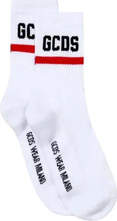 GCDS Calcetines de rizo de algod&oacute;n acanalado - Underwear - Hombre - Blanco - XL