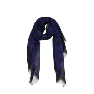 Versace Womens Blue Modal Scarf