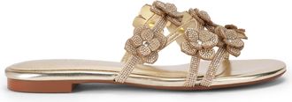 Carvela Womens Petalo Flat Sandal Sandals - Gold Fabric - Size UK 5