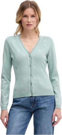 Guess Truien & Vesten, Dames, Groen, M, Polyester, 4G Strass Vest