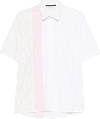 low brand Shirt met strepenpaneel - Heren - Korte mouwen Overhemden - Veelkleurig - XL - Katoen - Overhemden