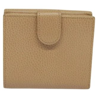 Gucci Pre-owned Wallets, female, Beige, Size: ONE SIZE Pre-owned Leather Wallet