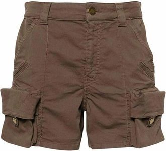 Pinko Casual Shorts - Dames - Korte Broeken - Bruin - L - Katoen - Korte Broeken