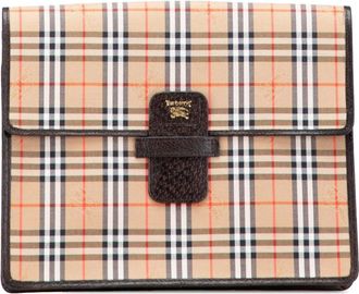 Burberry Pre-owned Clutches, female, Brown, Size: ONE SIZE Pre-owned Pouch