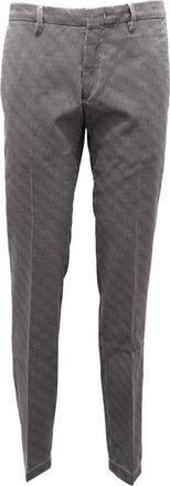 Michael Coal Slim Fit Pied-de-Poule Broek - Heren - Slim Fit Broeken - Grijs - W42 - Katoen - Broeken