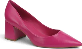Carrano Womens Amira Leather Pump Heels In Fuchsia