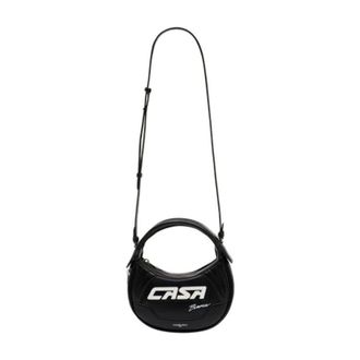 Casablanca Leather Biker Purse Shoulder Bag Black