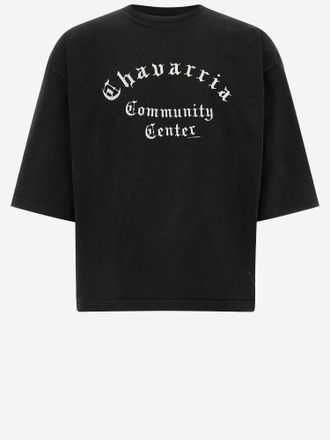 Willy Chavarria Baumwoll-T-Shirt mit Logo