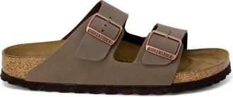 Birkenstock Arizona Twee Riem Sandalen Su&egrave;de Leer Smalle Pasvorm - Dames - Sandalen - Bruin - 37 EU - Leer - Schoenen