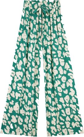 Fab By Fabienne Chapot Palapa Broek - Dames - Wijde Broeken - Groen - XS - Leer - Broeken