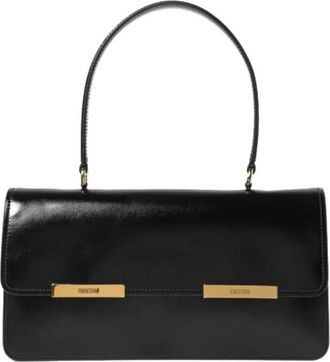 Moschino Doppia Borsa - Dames - Handtassen - Zwart - ONE Size - Leer - Tassen