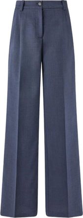Pinko Pinko Rtw... Blue - Dames - Wijde Broeken - Blauw - L - Polyester - Broeken