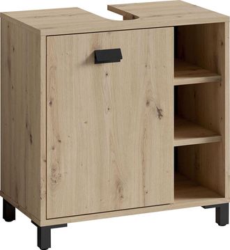 Byliving Waschbeckenunterschrank »Wellness« 1 Stk. tlg. 60cm Waschbeckenunterschrank mit Metallgriff und viel Stauraum
