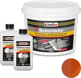 OEM Isolbau Vernice Per Pavimenti In Resina 2k Per Calcestruzzo Bodenbeschichtung 12 Kg Rosso Mattone