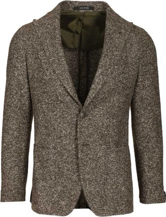 Tagliatore Blazer van wol en zijde jersey - Heren - Blazers - Groen - 3XL - Wol - Jassen