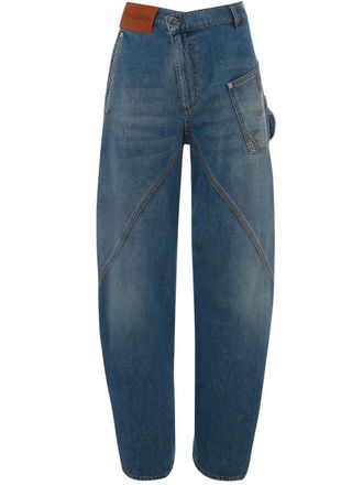 J.W.Anderson oversized twisted wide-leg jeans - men - Cotton - 36 - Blue