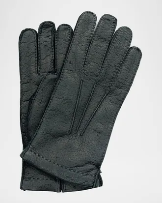 Portolano Men & apos;s Peccary Leather Gloves