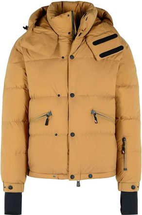 Moncler Coraia Beige Polyamide Hooded Ski Jacket