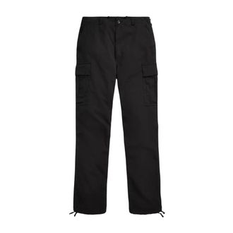 Ralph Lauren Straight Trousers, male, Black, Size: W31 L34 Cargo Pants Relaxed Fit