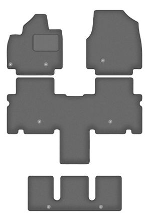 OEM Alfombrillas De Terciopelo Color Grafito Para: Kia Ev9 Crossover De 7 Plazas (2023-)