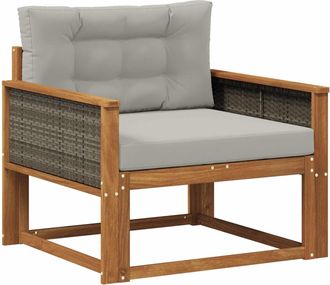 vidaXL Sof&aacute; Intermedio De Exterior Madera De Acacia S&oacute;lida Vidaxl