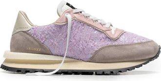Hidnander Tenkei Sneaker - Dames - Sneakers - Paars - 37 EU - Leer - Schoenen