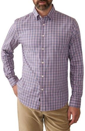 Faherty The Movement Button-Up Shirt in Berry Skies Check at Nordstrom Rack, Size Xx-Large