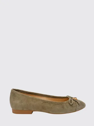Michael Kors Ballerine Piper Flex in camoscio con fiocco e logo MK