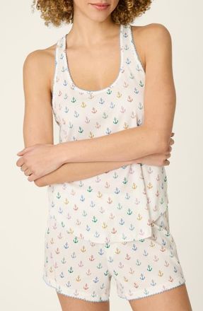 PJ Salvage Meet Me By the Sea Jersey Tank in Ivory at Nordstrom, Size X-Small
