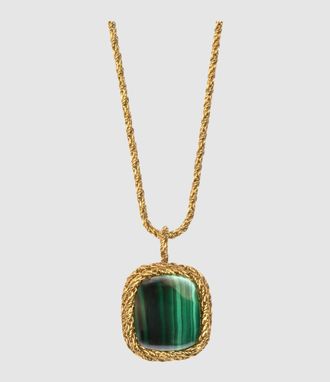Aur&eacute;lie Bidermann Sautoir Miki Malachite